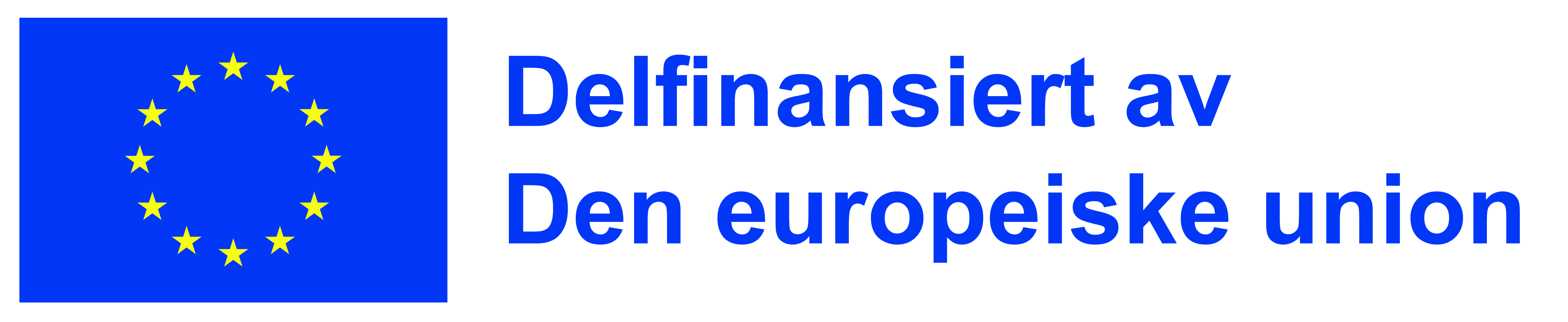 EUs logo med teksten "delfinansiert av den europeiske union"
