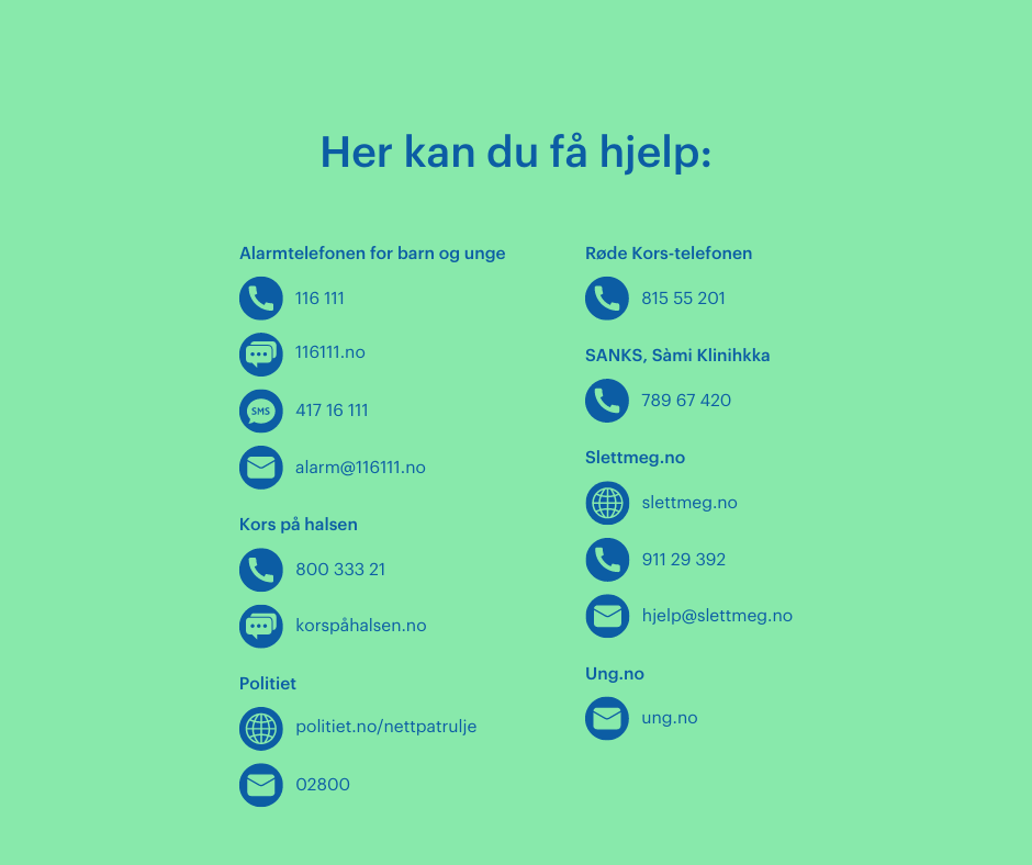 Her kan du få hjelp. Bilde med klikkbar PDF-lenke