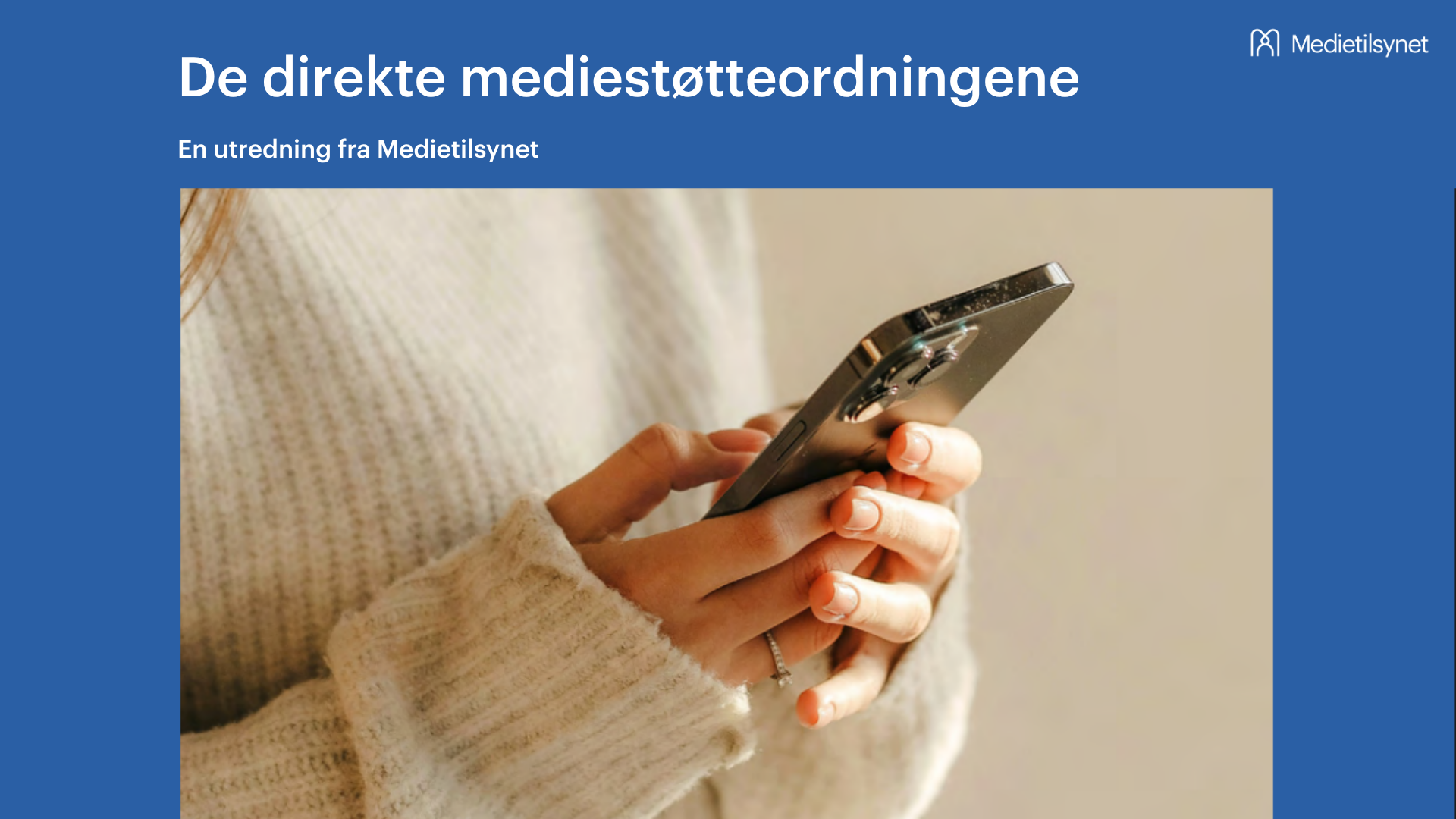 Illustrasjonsbilde knyttet til de direkte mediestøtteordningene.