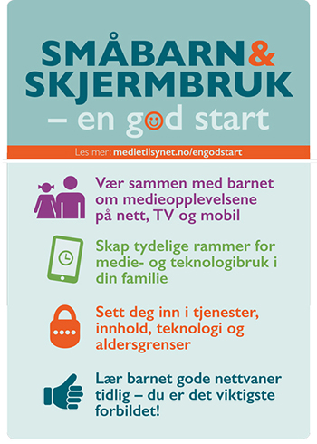 Småbarn og skjermbruk plakat 1