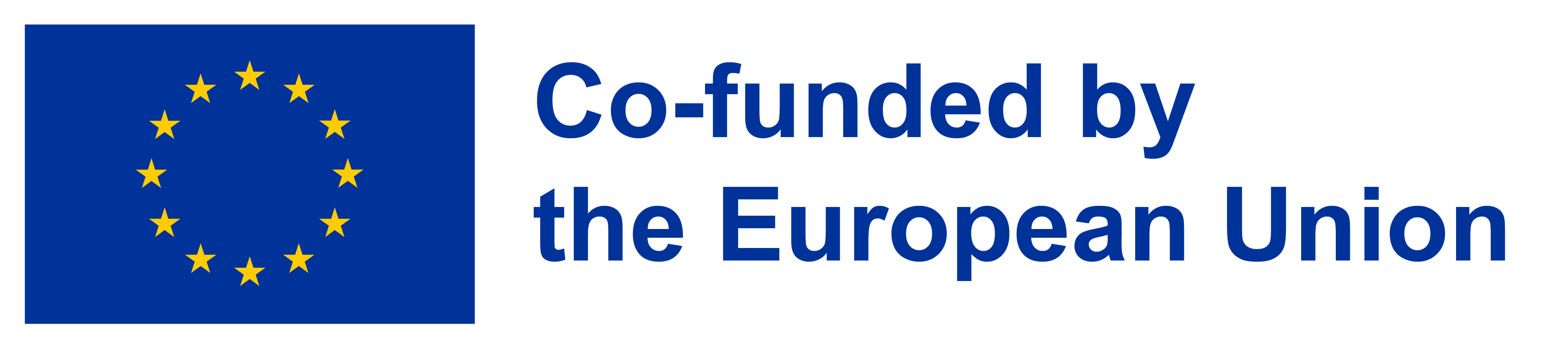 Eu sin logo med teksten "Delfinansiert av EU"