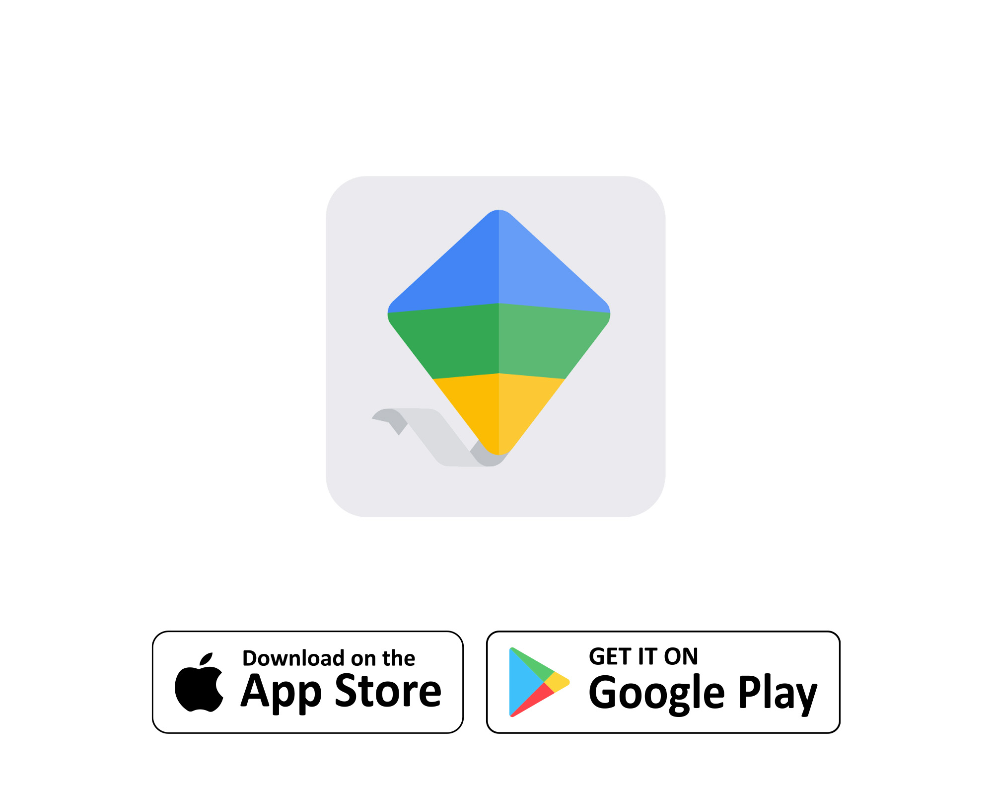 Illustrasjon av Google Family Link-ikonet, med knapper for nedlasting fra App Store og Google Play.